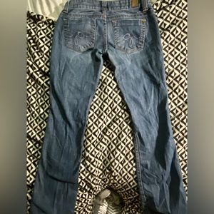Low rise guess boot cut jeans